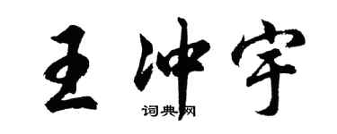 胡问遂王冲宇行书个性签名怎么写