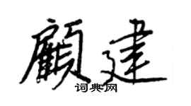 王正良顾建行书个性签名怎么写