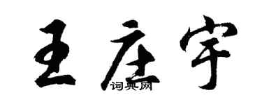 胡问遂王庄宇行书个性签名怎么写