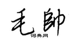 王正良毛帅行书个性签名怎么写