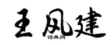 胡问遂王风建行书个性签名怎么写