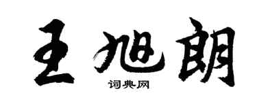 胡问遂王旭朗行书个性签名怎么写