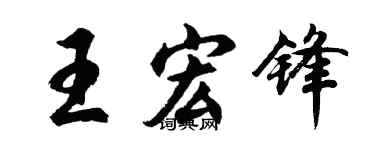 胡问遂王宏锋行书个性签名怎么写