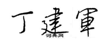 王正良丁建军行书个性签名怎么写