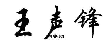 胡问遂王声锋行书个性签名怎么写