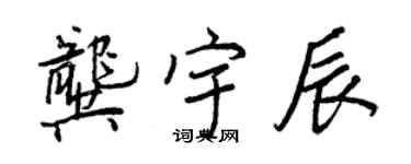 王正良龚宇辰行书个性签名怎么写