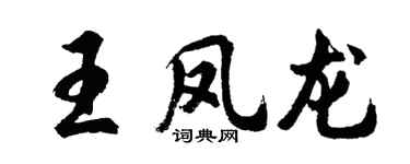 胡问遂王凤龙行书个性签名怎么写