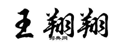 胡问遂王翔翔行书个性签名怎么写