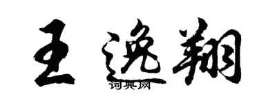 胡问遂王逸翔行书个性签名怎么写