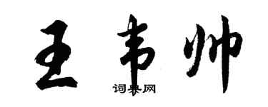 胡问遂王韦帅行书个性签名怎么写