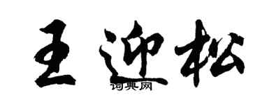 胡问遂王迎松行书个性签名怎么写