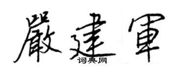 王正良严建军行书个性签名怎么写