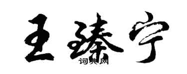 胡问遂王臻宁行书个性签名怎么写