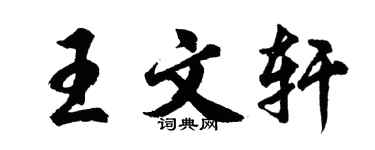 胡问遂王文轩行书个性签名怎么写