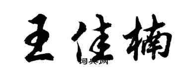 胡问遂王佳楠行书个性签名怎么写