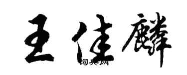 胡问遂王佳麟行书个性签名怎么写