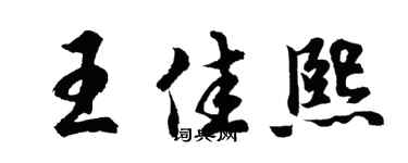 胡问遂王佳熙行书个性签名怎么写