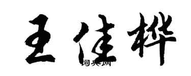 胡问遂王佳桦行书个性签名怎么写