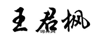 胡问遂王君枫行书个性签名怎么写