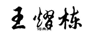 胡问遂王熠栋行书个性签名怎么写