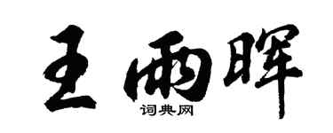 胡问遂王雨晖行书个性签名怎么写