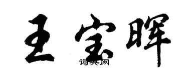 胡问遂王宝晖行书个性签名怎么写