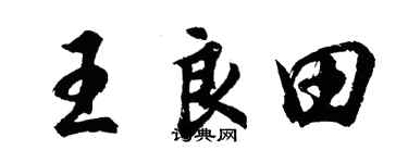 胡问遂王良田行书个性签名怎么写