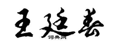 胡问遂王廷春行书个性签名怎么写