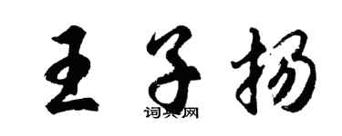 胡问遂王子扬行书个性签名怎么写