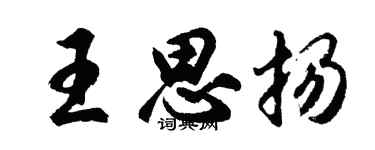 胡问遂王思扬行书个性签名怎么写