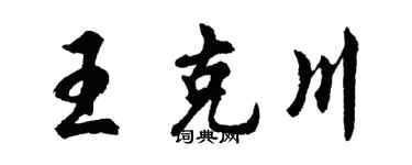 胡问遂王克川行书个性签名怎么写