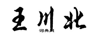 胡问遂王川北行书个性签名怎么写