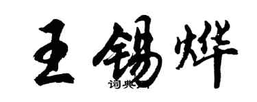 胡问遂王锡烨行书个性签名怎么写