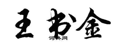 胡问遂王书金行书个性签名怎么写
