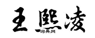 胡问遂王熙凌行书个性签名怎么写