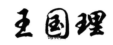 胡问遂王国理行书个性签名怎么写