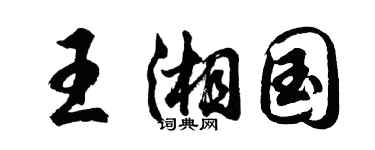 胡问遂王湘国行书个性签名怎么写