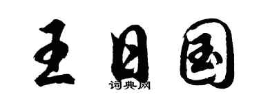 胡问遂王日国行书个性签名怎么写