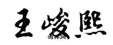 胡问遂王峻熙行书个性签名怎么写