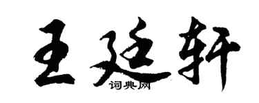 胡问遂王廷轩行书个性签名怎么写