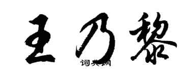 胡问遂王乃黎行书个性签名怎么写