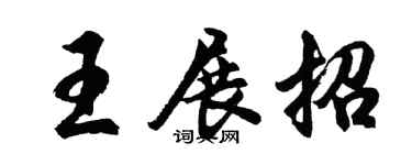 胡问遂王展招行书个性签名怎么写