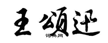 胡问遂王颂迅行书个性签名怎么写