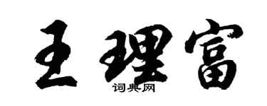 胡问遂王理富行书个性签名怎么写