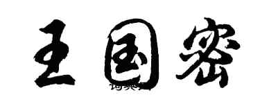 胡问遂王国密行书个性签名怎么写