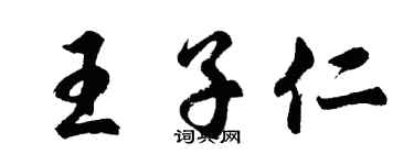 胡问遂王子仁行书个性签名怎么写