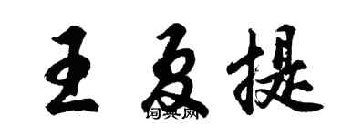 胡问遂王夏提行书个性签名怎么写