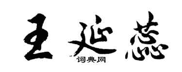 胡问遂王延蕊行书个性签名怎么写