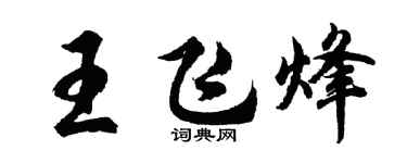 胡问遂王飞烽行书个性签名怎么写