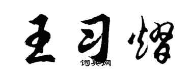 胡问遂王习熠行书个性签名怎么写